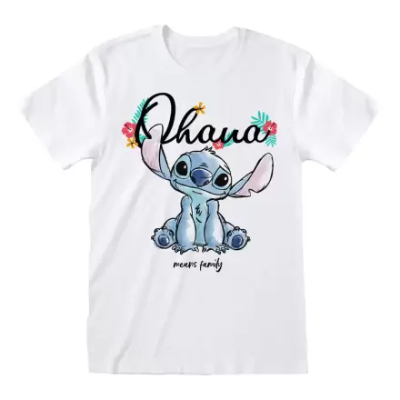 Lilo & Stitch T-Shirt Ohana Means Family Biała Koszulka termékfotója