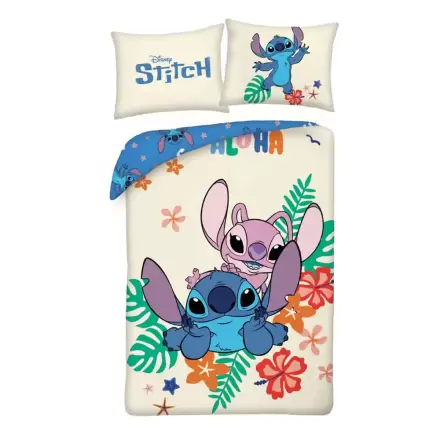 Komplet pościeli Lilo & Stitch Stitch & Angel Flowers 140 x 200 cm / 70 x 90 cm zdjęcie produktu