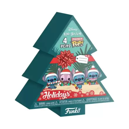 Lilo&Stitch Holiday 2025 Zestaw 4 Sztuk Kieszonkowych Figurek Funko POP! Vinyl Figure w Pudełku Holiday Box w Kształcie Drzewka 4 cm zdjęcie produktu