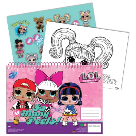 LOL Surprise Many Feels A/4 szkicownik spiralny 40 kartek z naklejkami zdjęcie produktu