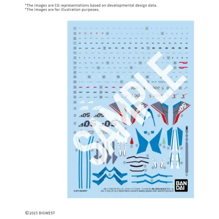 Macross HG 1/100 VF-31J Siegfried (Hayate Use) kalkomania wodna - zestaw modelarski zdjęcie produktu