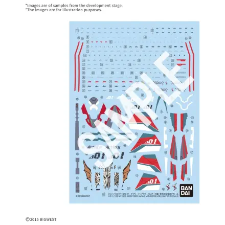 Macross HG 1/100 VF-31S Siegfried Water Decals zestaw modeli zdjęcie produktu