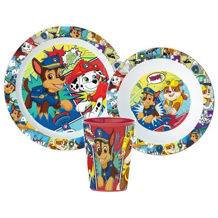 PAW Patrol Comic Zestaw naczyń obiadowych, Micro Plastic Zestaw, z kubkiem 260 ml zdjęcie produktu