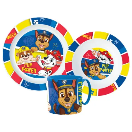 Paw Patrol Pup Power Zestaw naczyń obiadowych, Micro Plastic Set z Kubkiem 265 ml zdjęcie produktu