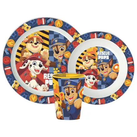 Paw Patrol Rescue Pups Zestaw naczyń stołowych, Micro Plastic Set, z kubkiem 260 ml zdjęcie produktu