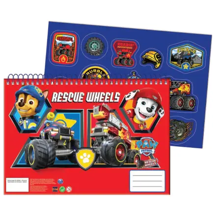 Paw Patrol Rescue Wheels A/4 Szkicownik Spiralny z 40 Naklejkami zdjęcie produktu