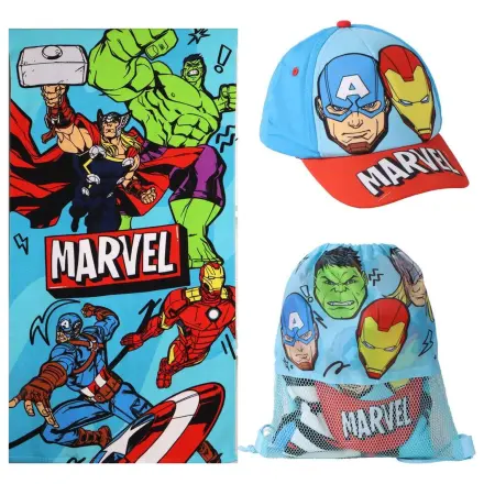Ręcznik Marvel Avengers + torba + czapka zestaw zdjęcie produktu