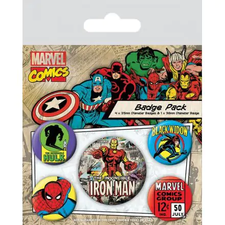 Marvel Comics przypinane buttony (5 szt.) Iron Man zdjęcie produktu