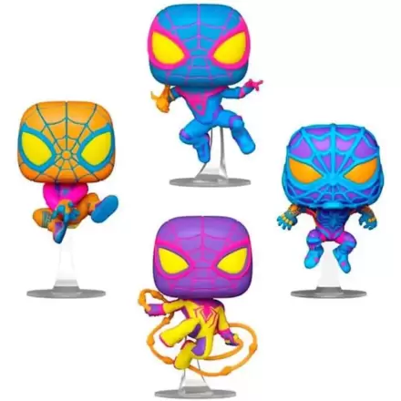 Marvel Funko POP! TV Figurka winylowa 4-Pack Miles Morales (BLKLT) 9 cm termékfotója