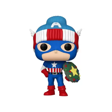 Marvel Funko POP! Figurka Vinyl Holiday Capt. America 9 cm termékfotója