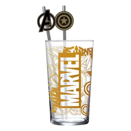 Marvel Szklanka ze słomkami Logo i Mściciele 485 ml zdjęcie produktu