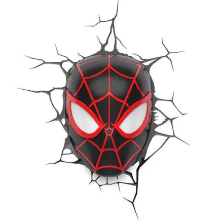 Marvel 3D LED Lampa Spider-Man Miles Morales Face 3D termékfotója