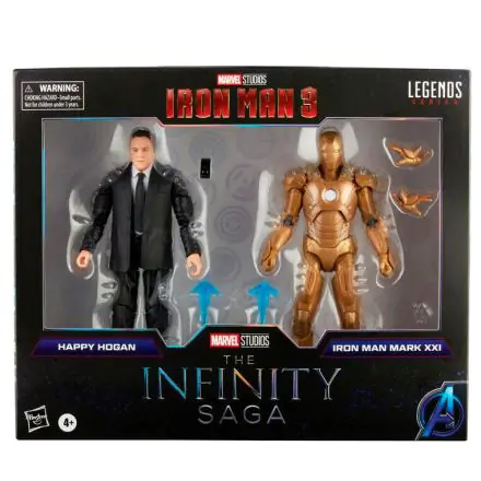 The Infinity Saga Marvel Legends Figurka Akcji 2-Pack 2021 Happy Hogan & Iron Man (Iron Man 3) 15 cm termékfotója