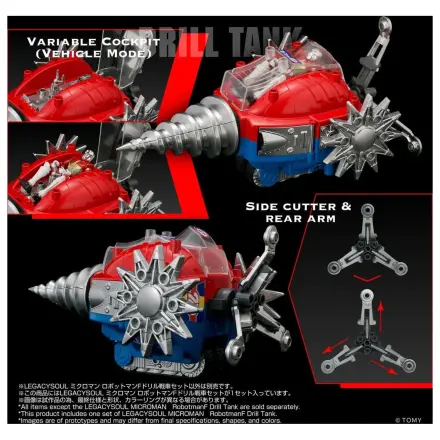 Microman Legacysoul figurka akcji Robotman F Drill Tank zdjęcie produktu