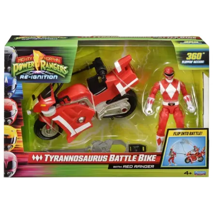 Mighty Morphin Power Rangers Battle Bike pojazd Tyrannosaurus Rex z Red Ranger 18 cm zdjęcie produktu