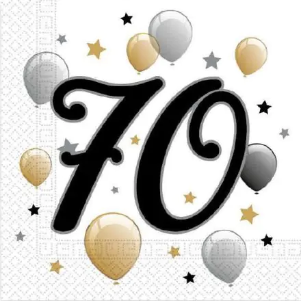 Milestone Happy Birthday 70 serwetek 20 szt. 33x33 cm zdjęcie produktu
