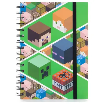Minecraft Blocks A5 Zeszyt w linię na spirali zdjęcie produktu