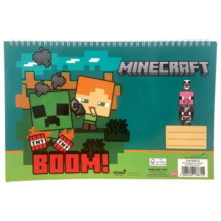 Szkicownik spiralny Minecraft Boom A/4, 30 arkuszy zdjęcie produktu