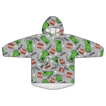 Minecraft Boom Wciągana pluszowa koc-peleryna z polaru, 7-14 lat zdjęcie produktu