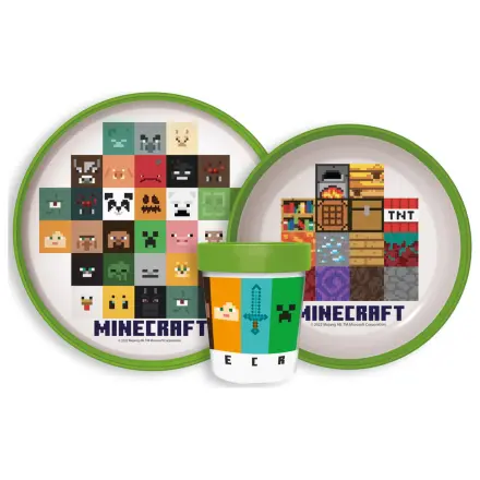 Minecraft Crafters Non-Slip zestaw obiadowy, Micro Plastic zestaw zdjęcie produktu
