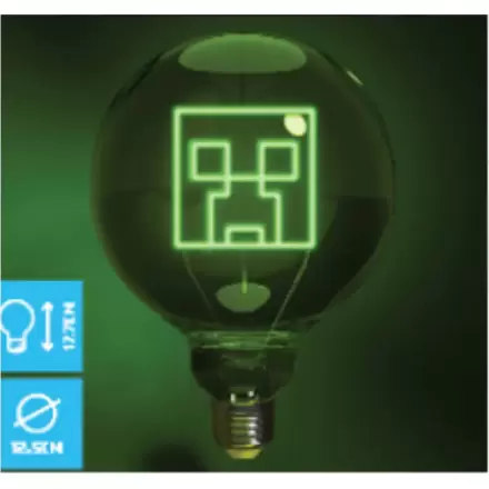 Żarówka LED Neon Minecraft Creeper termékfotója