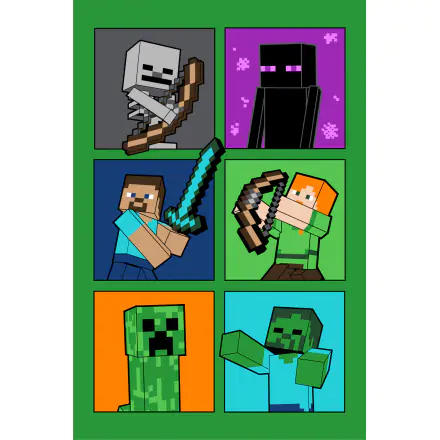 Minecraft Fight Badges koc polarowy 100*150cm zdjęcie produktu