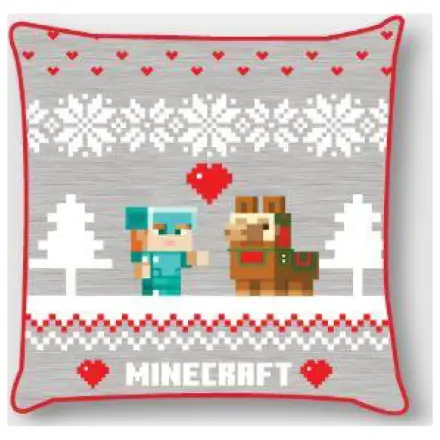 Minecraft Holiday Christmas poszewka na poduszkę zdjęcie produktu