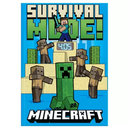 Notatnik Minecraft z zegarem LED termékfotója