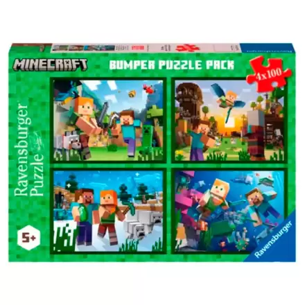 Minecraft puzzle 4x100 szt. zdjęcie produktu