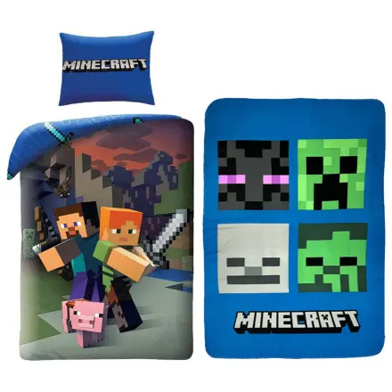 Minecraft Steve i Alex Zestaw Poszewek na Kołdrę i Koc polarowy zdjęcie produktu