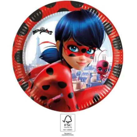 Miraculous Ladybug, Tales of Ladybug & Cat Noir papierowe talerze 8 sztuk 23 cm FSC zdjęcie produktu