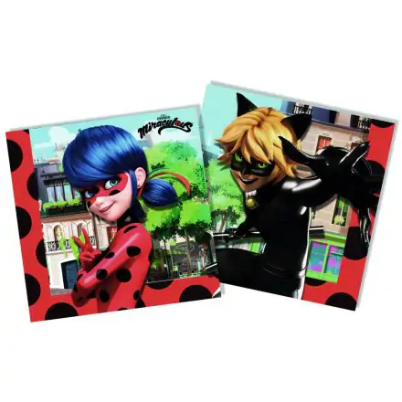 Miraculous Ladybug, serwetki Ladybug and Cat Noir adventures 20 szt. zdjęcie produktu
