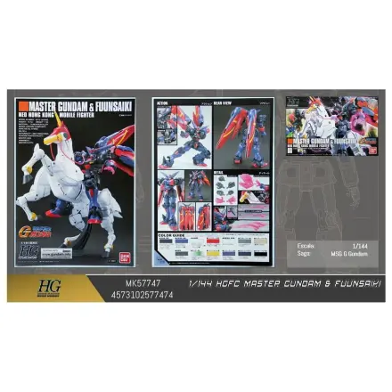 Mobile Fighter G Gundam GF13-001NHII Master Gundam Fuunsaiki Model Kit HGFC 1/144 zdjęcie produktu