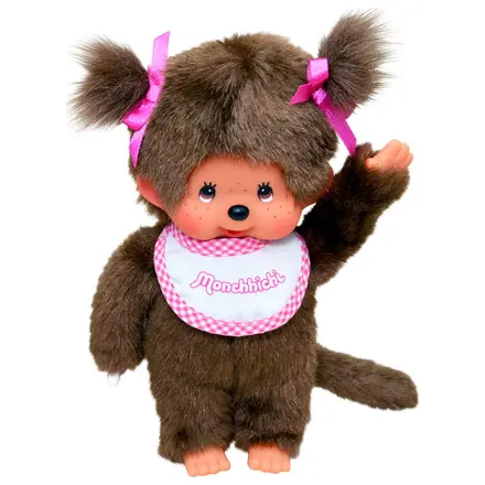 MONCHHICHI Girl Różowo-Biały Bib Plusz 20cm zdjęcie produktu