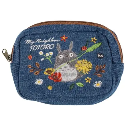 My Neighbor Totoro Denim Pouch Totoro i wianek z kwiatów zdjęcie produktu