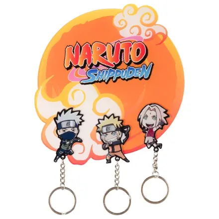 Naruto Shippuden ścienny wieszak na klucze z 3 brelokami zdjęcie produktu