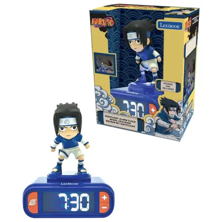 Naruto Shippuden Sasuke cyfrowy budzik z lampką nocną 3D zdjęcie produktu