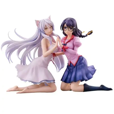 Nekomonogatari Monogatari Series Figurki PVC Tsubasa Hanekawa Zestaw (re-run) 19 cm termékfotója