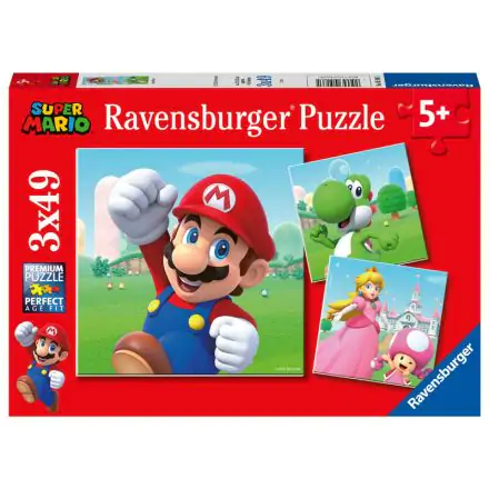 Nintendo Super Mario Bros puzzle 3x49 elementów zdjęcie produktu