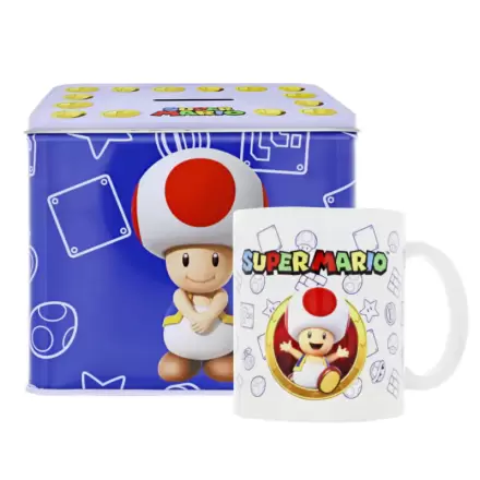 Nintendo Super Mario Bros Toad Mug + Skarbonka set termékfotója