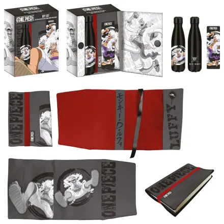 Zestaw prezentowy Luffy: Stalowa butelka One Piece, Naklejka, Okładka książki zdjęcie produktu