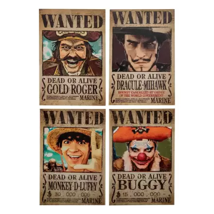 One Piece Magnesy na Lodówkę 4-Pak Wanted termékfotója