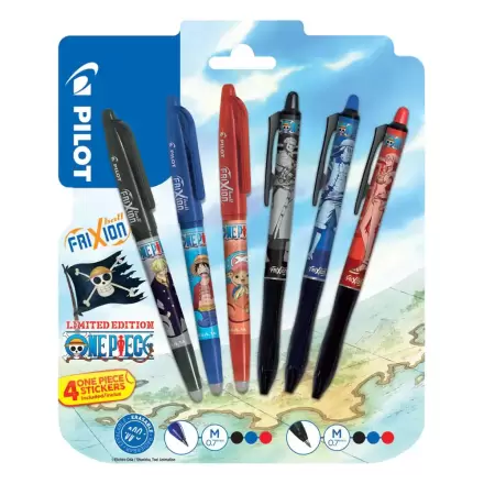 One Piece 6-pak Pióro kulkowe FriXion Ball & Ball+ Edycja Limitowana z Naklejkami LE 0.7 zdjęcie produktu
