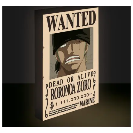 One Piece Zoro Wanted Light Canvas 40x30 cm zdjęcie produktu