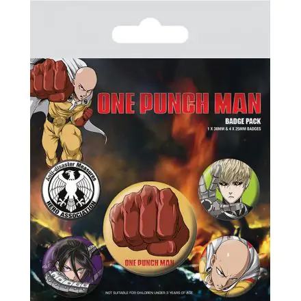 One Punch Man przypinki z agrafką 5-Pack Destructive termékfotója