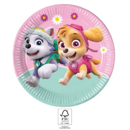 Talerzyki papierowe Paw Patrol Skye and Everest 8 szt. 23 cm FSC zdjęcie produktu