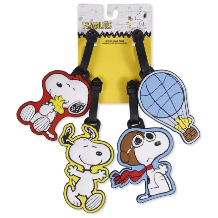 Peanuts Snoopy zestaw 4 etykiet bagażowych zdjęcie produktu
