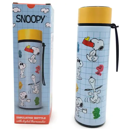 Peanuts Snoopy & Woodstock termos ze stali nierdzewnej butelka z termometrem 450ml zdjęcie produktu