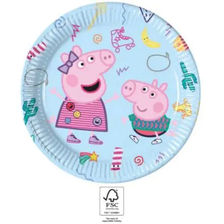 Peppa Pig Messy Play, Talerzyki papierowe Peppa Pig 8 szt. 23 cm FSC zdjęcie produktu