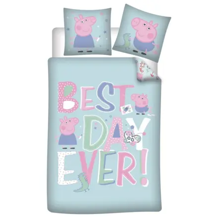 Peppa Pig Best Day poszewka na kołdrę z mikrofibry zdjęcie produktu